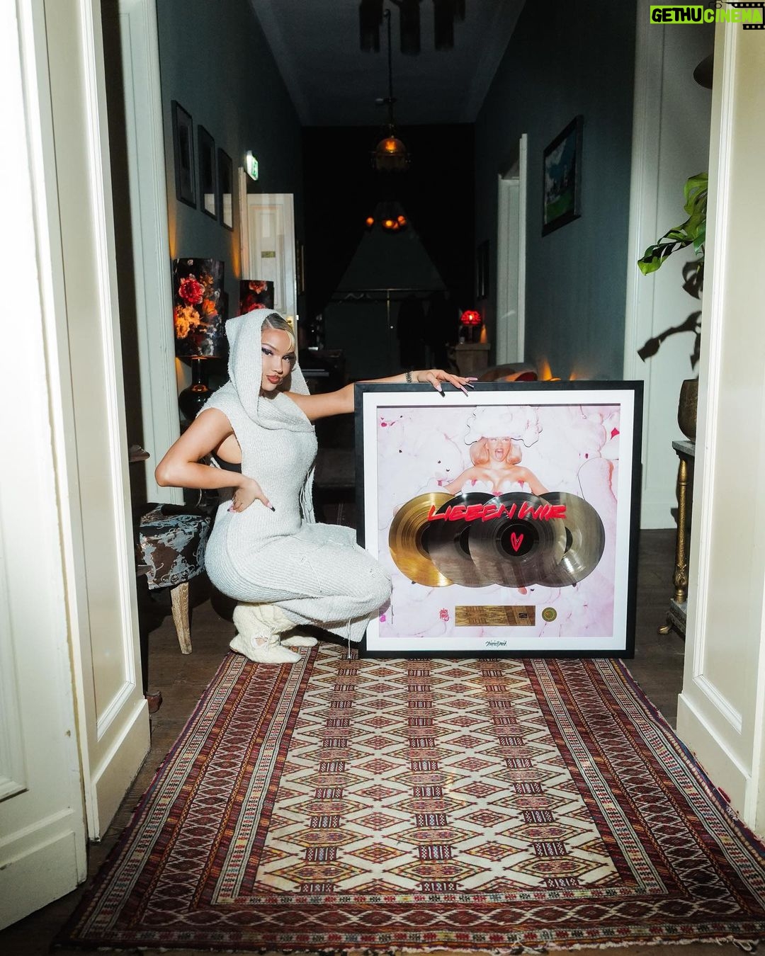 Shirin David Instagram - lieben wir halt echt 📀💗🥺 dankeschön an meine shirizzles und only love für das beste team der welt 🏆