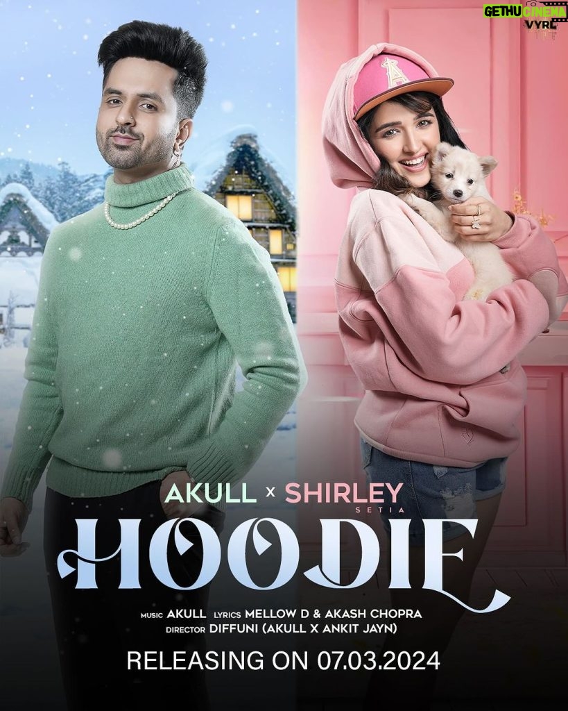 Shirley Setia Instagram - SUPER EXCITED FOR OUR NEXT SINGLE ! 😊 AKULL X SHIRLEY 🚨HOODIE 🚨 releasing on 7th March 2024 ‼️ @shirleysetia @vyrloriginals @akashravichopra @mellowmellow @ankit_jayn @manan.s @mourjo #akull #akullonthebeat #shirleysetia #shirley #hoodie