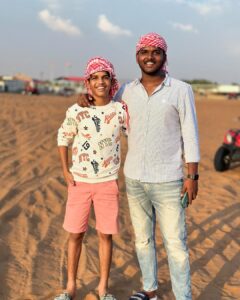 Shiva Jyothi Instagram - #desertsafaridubai ❤️ . . . . #Newpost #dubai🇦🇪 #vacation #family #trip #ganguly #shivajyothi #jyothakka