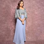 Shreya Ghoshal Instagram - 😜 Outfit: @clothezology_by_aastha Jewellery: @aquamarine_jewellery Stylist: @stylebysaachivj Styling Team: @styledbynikinagda @sanzimehta777 Styling intern: @muskaanparakh Photographer: @ashish_ojha_photography