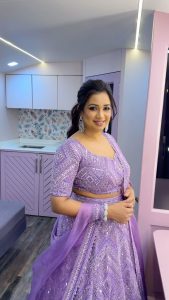 Shreya Ghoshal Instagram - Many congratulations Anant and Radhika. The pre wedding festivities were so beautiful. Got dolled up in purple for the extravaganza 💜 Went to see the Vantara rescue and rehabilitation centre for animals in Jamnagar.. the experience was simply out of the world. Outfit: @label_charmiegalaiya Jewellery: @mozaati Stylist: @stylebysaachivj Styling Team: @sanzimehta777 @styledbynikinagda Styling intern: @muskaanparakh Hair : @hairbysimrankaur