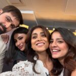 Shriya Saran Instagram – Happy faces 
@therealemraan 
@imouniroy 

Happiness