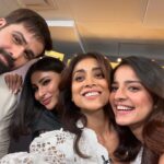 Shriya Saran Instagram – Happy faces 
@therealemraan 
@imouniroy 

Happiness