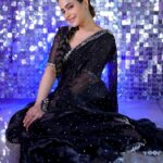Shruthi Prakash Instagram - 🖤 Mua @glamupbyanvita Hairdo @hairartistry_by_gagana Outfit @classy_renthouse Photography @pavanphotography__