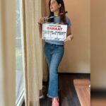 Shruthi Prakash Instagram - Meet Sanjana and Hrishabh.. Baraat main zaroor aana 🎥❤️ #shrutiprakash #hindiproject #excited #baraat #featurefilm #sawantank #shootbegins #yayy