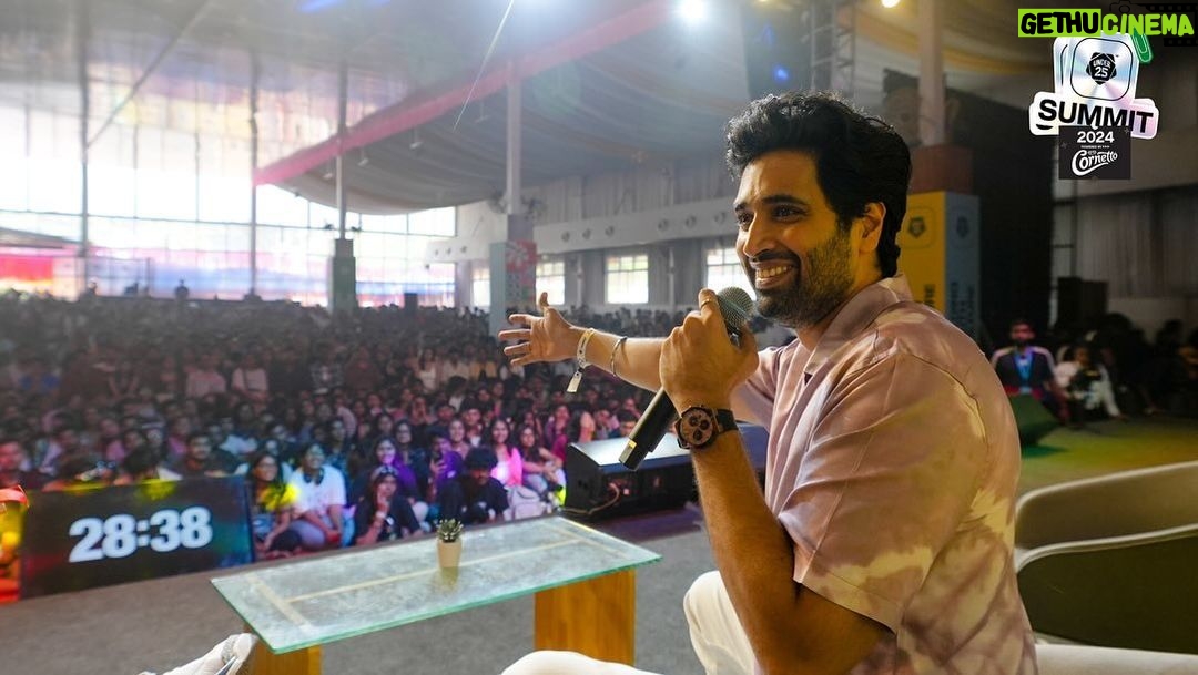 Shruti Haasan Instagram - Both @shrutzhaasan and @adivisesh threw some main character energy today just like Shruti says, โitโs just your story and you are the main character!โ ๐ธ #IAmUnder25 #Under25Summit #Under25Official #BuildingYouthCulture #Summit24 #OnlyForStudents #Cornetto Jayamahal Palace,Bangalore