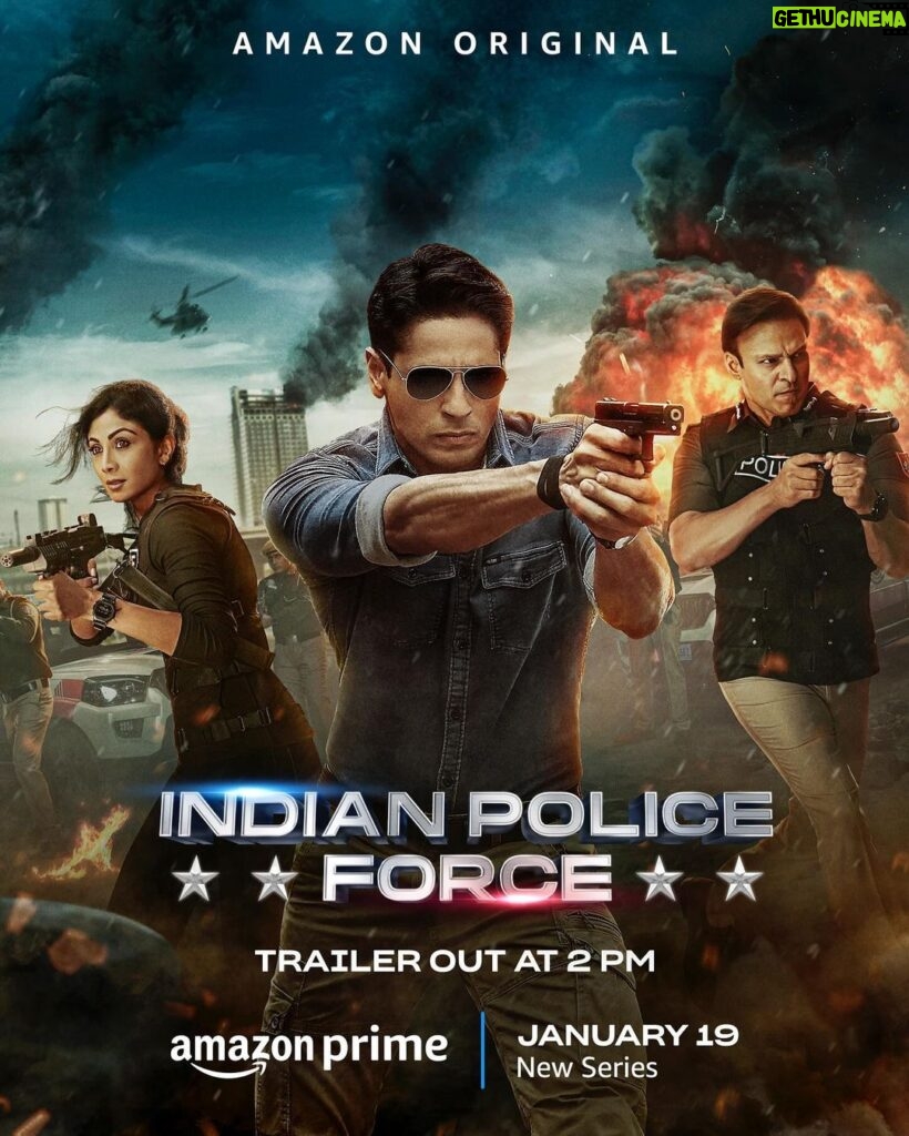 Shweta Tiwari Instagram - They never give up, never back down and never stop the action. The Indian Police Force is ready! Trailer Out At 2 PM Today #IndianPoliceForceOnPrime, Jan 19 only on @primevideoin @itsrohitshetty @sidmalhotra @theshilpashetty @vivekoberoi @talwarisha @rohitshettypicturez @reliance.entertainment @tseries.official @sushwanth