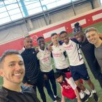 Simon Minter Instagram – Spent the day teaching football to these guys.