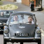 Simon Minter Instagram – Big man in small car