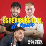 Simone Paciello Instagram – ESPERIENZE D.M. DAL VIVO A TEATRO – IL TOUR 2023/24 🎭🔥
Ecco a voi le 40 date di questa folle tournée teatrale!

Link per acquistare i biglietti in bio, affrettatevi perché spariscono 😘🎫

25.11.23 – Montecatini Terme – Teatro Verdi

26.11.23 – Aprilia – Teatro Europa

3.12.23 – Ferrara – Teatro Nuovo

4.12.23 – Bologna – Teatro Celebrazioni

16.12.23 – Brescia – Teatro Dis_Play c/o Brixia Forum

17.12.23 – Piacenza – Teatro Politeama

12.01.24 – Milano – Teatro Lirico Giorgio Gaber (Sold Out)

13.01.24 – Milano – Teatro Lirico Giorgio Gaber (SECONDA DATA)

14.01.24 – Varese – Teatro di Varese

18.01.24 – Trento – Teatro Auditorium Santa Chiara

19.01.24 – Schio – Teatro Astra

20.01.24 – Conegliano – Teatro Accademia

21.01.24 – Trieste – Teatro Stabile Bobbio

27.01.24 – Pordenone – Auditorium Concordia

28.01.24 – Mantova – PalaUnical Teatro

13.02.24 – Roma – Teatro Olimpico

20.02.24 – Palermo – Teatro Golden

21.02.24 – Catania – Teatro Metropolitan 

22.02.24 – Taranto – Teatro Orfeo

23.03.24 – Lecce – Teatro Politeama Greco

27.02.24 – Firenze – Teatro Puccini 

28.02.24 – San Benedetto del Tronto – PalaRiviera

29.02.24 – Como – Teatro Sociale

02.03.24 – Grosseto – Teatro Moderno

07.03.24 – Napoli – Teatro Acacia

23.03.24 – Catanzaro – Teatro Politeama

24.03.24 – Rende – Teatro Garden

28.03.24 – Genova – Teatro della Corte Ivo Chiesa

29.03.24 – Legnano – Teatro Galleria

05.04.24 – Sassari – Teatro Comunale

06.04.24 – Cagliari – Teatro Massimo

08.04.24 – Torino – Teatro Colosseo

12.04.24 – Civitavecchia – Teatro Comunale Traiano

13.04.24 – Isernia (Campobasso) – Auditorium Unità d’Italia

16.04.24 – Monza – Teatro Manzoni

19.04.24 – Pescara – Teatro Massimo (Biglietti presto disponibili)

20.04.24 – Salerno – Teatro Augusteo

23.04.24 – Biella – Teatro Odeon

24.04.24 – Alba (Cuneo) – Teatro Sociale

30.04.24 – Modena – Teatro Storchi

CI VEDIAMO A TEATRO 🫶🏻♥️