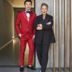 Simu Liu Instagram - My glam squad is all women, all AAPI, and all badass. Custom Versace Tuxedo Styled by the amazing @JeanneYangStyle Grooming by the incredible @MiraChai Publicist (aka Woman Behind the Monitor) the RELENTLESS @Charlene For the @HollywoodReporter stylists’ issue. Photo by @ssam_kim