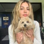 Sistine Rose Stallone Instagram – Quarantine activity: match hair with your dog
