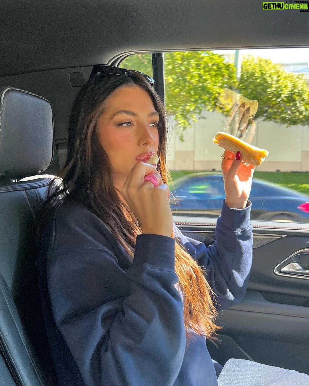 Sistine Rose Stallone Instagram - just a girl & her baguette