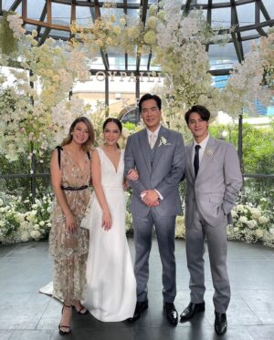 Siwat Chotchaicharin Instagram - Congratulations wish you both eternity happiness. Always love you bro. @kellytanapat @ploypamonmontri
