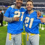 Skylar Astin Instagram – Had a blast at #BattleOfTheGOATS for 
The @chargers Impact Fund 🏈 
Swipe ➡️ for Touchdown 
📸 @baaphotographyy SoFi Stadium