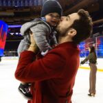 Skylar Astin Instagram - Luca On Ice / Luca Courtside / Luca On The Tron 🏀 ⛸️ 💙 📸 @mfarsi for @thegarden Madison Square Garden