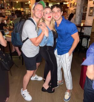 Skylar Astin Instagram - OG Seymour #GroffSauce & the Spring Awakening fam came to the shop, and my heart is filled to the brim! Love these people so much 💙