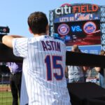 Skylar Astin Instagram – Luca’s first Met game was a great success! Took in some batting practice, met Mr Met, and even caught a foul ball! Citi Field