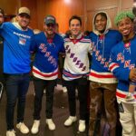 Skylar Astin Instagram – Last night was 10/10! The @nyrangers advance in the playoffs! Swipe for Team Synergy and @gatenm123 and I’s costume change to switch up to the Juju!! 🔴🔵
📸 @mfarsi Madison Square Garden