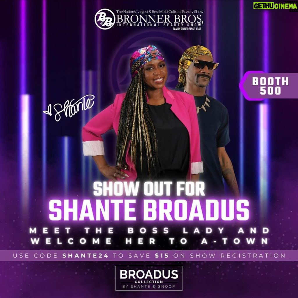 Snoop Dogg Instagram - Join the @bosslady_ent at the @bronnerbros show this weekend in Atlanta! #broaduscollection Georgia World Congress Center