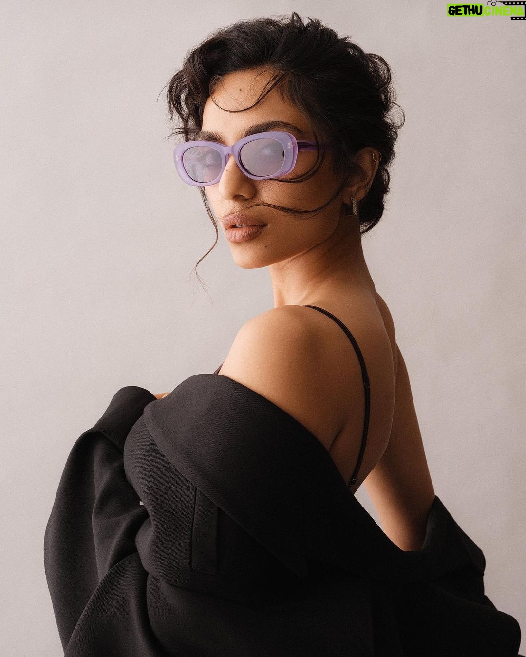 Sobhita Dhulipala Instagram - There’s always inspiration to be drawn from the bygone. Discover timeless classics with angled accents in #SobhitaForJohnJacobs collection as it truly embodies my personality—embracing the quiet nostalgia in a retro-glam style. … #SobhitaForJJ #SobhitaForJohnJacobs #JohnJacobs #JohnJacobsEyewear #EyeFashion #Eyewear #TimelessFashion #CapsuleCollection #Ad @hm @rabanne @goldenwindow @rhycni @self__cntrd @ishhaara