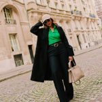 Sofia Andres Instagram - effortlessly chic in timeless green and black. @ralphlauren #ralphlauren Paris,France