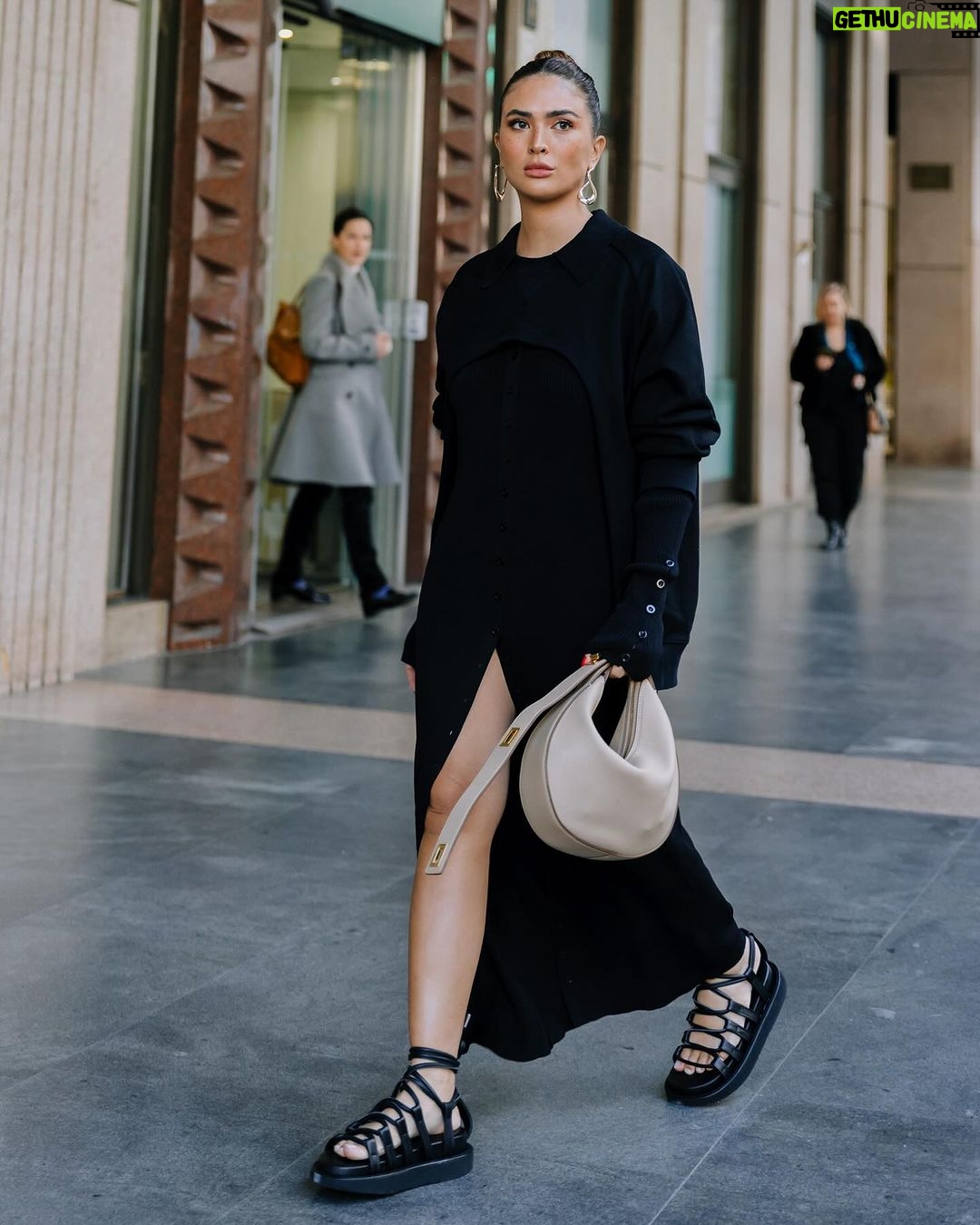 Sofia Andres Instagram - stepping into the world of fashion with my fabulous friends & fashion icons by my side, soaking in all the glamour and style at my first ever fashion week! ✨ @onitsukatigerofficial styled by my love @stephyaparici