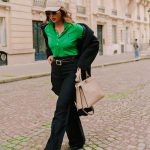 Sofia Andres Instagram - effortlessly chic in timeless green and black. @ralphlauren #ralphlauren Paris,France