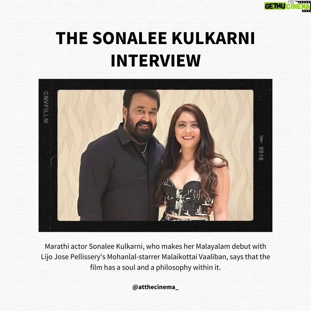 Sonalee Kulkarni Instagram - Yes, Lijo Jose Pellissery’s Mohanlal-starrer Malaikottai Vaaliban marks her debut in the Malayalam film industry, but no, it’s not Marathi actor Sonalee Kulkarni’s first-ever encounter with Malayalam cinema. Besides having watched numerous Malayalam films over the years, she also shares another connection with the South Indian industry. When the Malayalam hits Shutter (2012) and Classmates (2006) were remade into Marathi, with the same titles in 2014 and 2015 respectively, it was Sonalee who played the female lead roles. Her performances in both movies earned significant acclaim, elevating her relationship with Malayalam cinema beyond that of just a viewer. Nevertheless, Sonalee expresses that when she agreed to play a role in the film, or even during its production, she didn’t anticipate Malaikottai Vaaliban turning into such a visual spectacle. “This is the real pan-Indian film that authentically portrays various cultures across the country. Beyond being filmed in various regions across the country, the movie features characters and actors from different parts of India. I am from Maharashtra, we have Katha Nandi from Bengal and Danish Sait from Karnataka, among others. Consequently, each of us brought our unique cultural elements to the table. In the film, I also perform a Lavani, a traditional Marathi folk dance. Therefore, I believe this is a genuine celebration of Indian culture on the grandest scale,” she says during an exclusive chat, while emphasising that the movie also has its soul intact. Head to the link in bio to read the full interview #MalaikottaiVaaliban #vaaliban #vaalibanvaraar #sonaleekulkarni #sonalee #mohanlal #lijojosepellissery #ljp malayalammovies #malayalamcinema #film #cinema