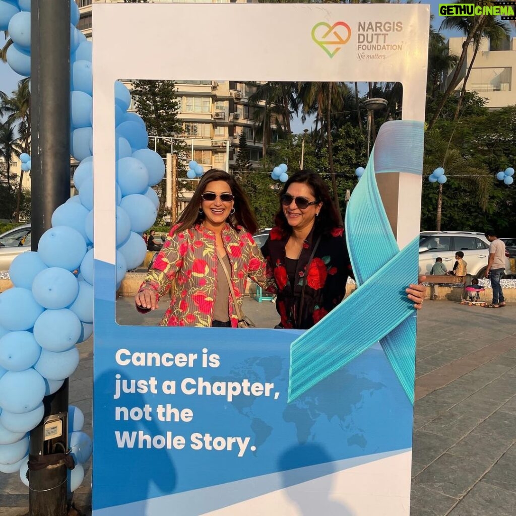 Sonali Bendre Instagram - Celebrating World Cancer Day alongside @nargisduttfoundation @priyadutt your ongoing efforts at the foundation are making a real difference. Keep up the good work, and best wishes! #WorldCancerDay