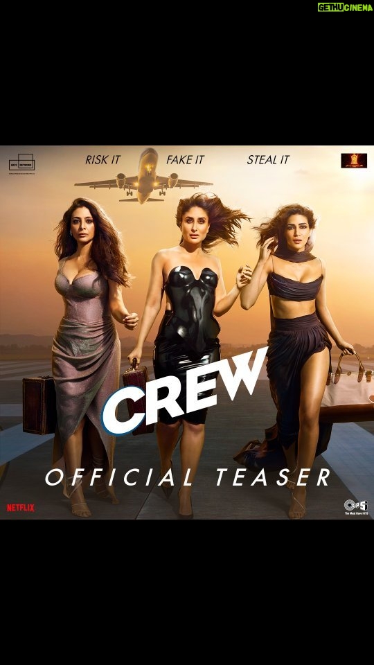 Sonam Kapoor Instagram - Kursi ki peti baandh lein, kyuki yahan ka taapmaan aapke liye bahot garm hone vala hai ❤️🔥 #CrewTeaser out now #CrewInCinemasOnMarch29 @tabutiful @kareenakapoorkhan @kritisanon @diljitdosanjh and a special appearance by @kapilsharma @saswatachatterjeeofficial #RajeshSharma @shobha9168 @anilskapoor @ektarkapoor @rheakapoor @kumartaurani @rajoosworld #MehulSuri @nidsmehra @jpaarth @vivek.koka @anirudh_k_sharma @balajimotionpictures @akfcnetwork @tips