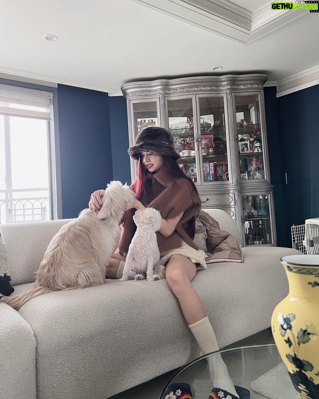 Song Jia Instagram - 곰돌이모자쓰고 니트입고 어그신구~ 준비끝🧸🤎🍂
