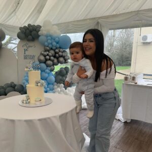 Sophia Grace Brownlee Instagram - rivers 1st bday 🩵🤍🩶