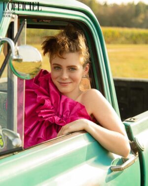 Sophia Lillis Instagram - I can’t drive.

My article for L’Officiel Fashion Book Australia is out now, link in bio!

Creative Director & Photographer: Mike Ruiz @mikeruizone
Editor-in-Chief: Dimitri Vorontsov @dimitrivorontsov
Fashion Stylist: Alison Hernon at Agency Gerard Artists @718blonde
Hair: Sirsa at Art Department @_sirsa_
Makeup: Renee Garnes at Next Artists @reneegarnes
Publication: L’Officiel Fashion Book Australia @lofficielau
Location: Red Wagon Farms, Manalapan NJ @red_wagon_farm_market
Special thanks to Dan Keane for the customized vintage Chevy pickup!