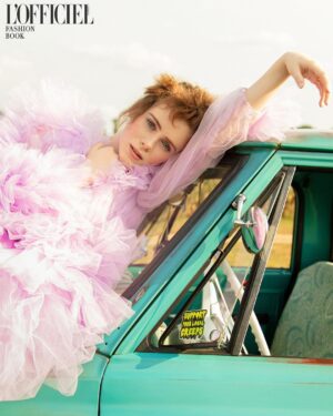 Sophia Lillis Instagram - I can’t drive.

My article for L’Officiel Fashion Book Australia is out now, link in bio!

Creative Director & Photographer: Mike Ruiz @mikeruizone
Editor-in-Chief: Dimitri Vorontsov @dimitrivorontsov
Fashion Stylist: Alison Hernon at Agency Gerard Artists @718blonde
Hair: Sirsa at Art Department @_sirsa_
Makeup: Renee Garnes at Next Artists @reneegarnes
Publication: L’Officiel Fashion Book Australia @lofficielau
Location: Red Wagon Farms, Manalapan NJ @red_wagon_farm_market
Special thanks to Dan Keane for the customized vintage Chevy pickup!