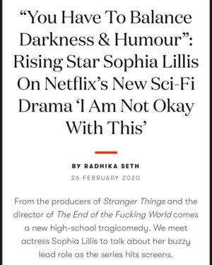 Sophia Lillis Instagram - My interview with Vogue is live now! Link in bio.

Interview: @rad.seth
Photos: @lesliealejandro
Styling: @langy
Make-up and hair: @nicolewalmsley