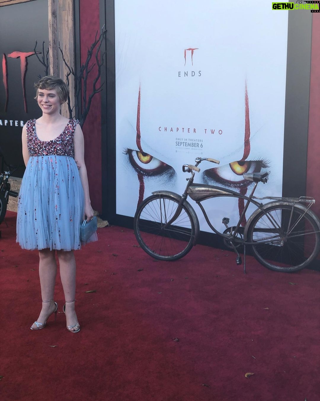 Sophia Lillis - 413.4K Likes - From the @itmovieofficial premiere Monday night. Thanks to the cast and crew, especially @andy_muschietti and @barbaramus, for this amazing opportunity! Hair and makeup by @blondiemua, styling by @erinwalshnyc, dress by @prada, shoes by @aquazzura.