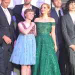 Sophia Lillis Instagram - From the @itmovieofficial premiere Monday night. Thanks to the cast and crew, especially @andy_muschietti and @barbaramus, for this amazing opportunity! Hair and makeup by @blondiemua, styling by @erinwalshnyc, dress by @prada, shoes by @aquazzura.