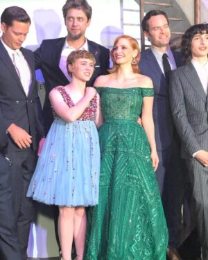 Sophia Lillis Instagram - From the @itmovieofficial premiere Monday night. Thanks to the cast and crew, especially @andy_muschietti and @barbaramus, for this amazing opportunity! Hair and makeup by @blondiemua, styling by @erinwalshnyc, dress by @prada, shoes by @aquazzura.