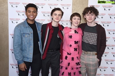 Sophia Lillis Instagram - Had so much fun at the #NancyDrew premiere yesterday! So great to see everyone and I’m so excited for you all to see it on March 15! Dress by @rodarte Shoes by @miumiu Earrings by @apmmonaco Styling by @chrishoran20 Hair and makeup by @blondiemua
