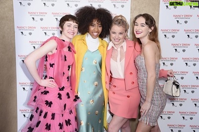 Sophia Lillis Instagram - Had so much fun at the #NancyDrew premiere yesterday! So great to see everyone and I’m so excited for you all to see it on March 15! Dress by @rodarte Shoes by @miumiu Earrings by @apmmonaco Styling by @chrishoran20 Hair and makeup by @blondiemua