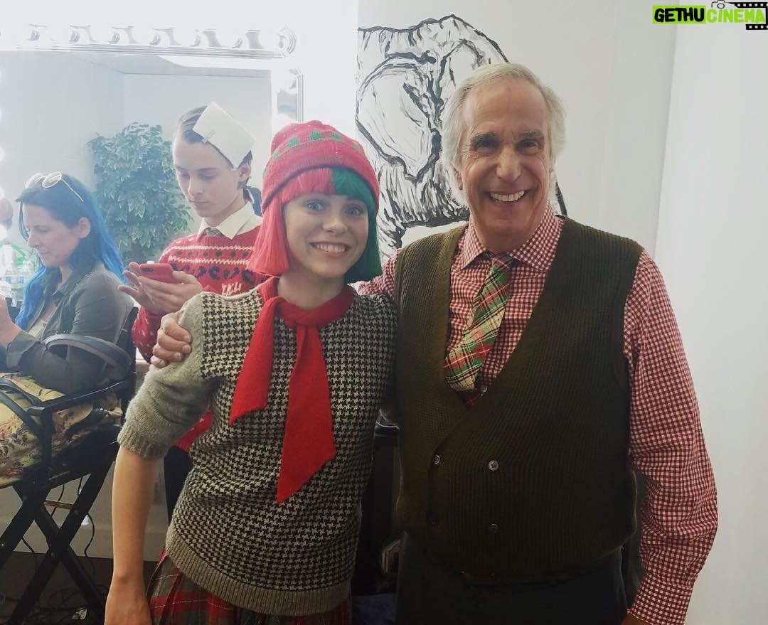 Sophia Lillis Instagram - Thankful for meeting the Fonz! Happy Thanksgiving!