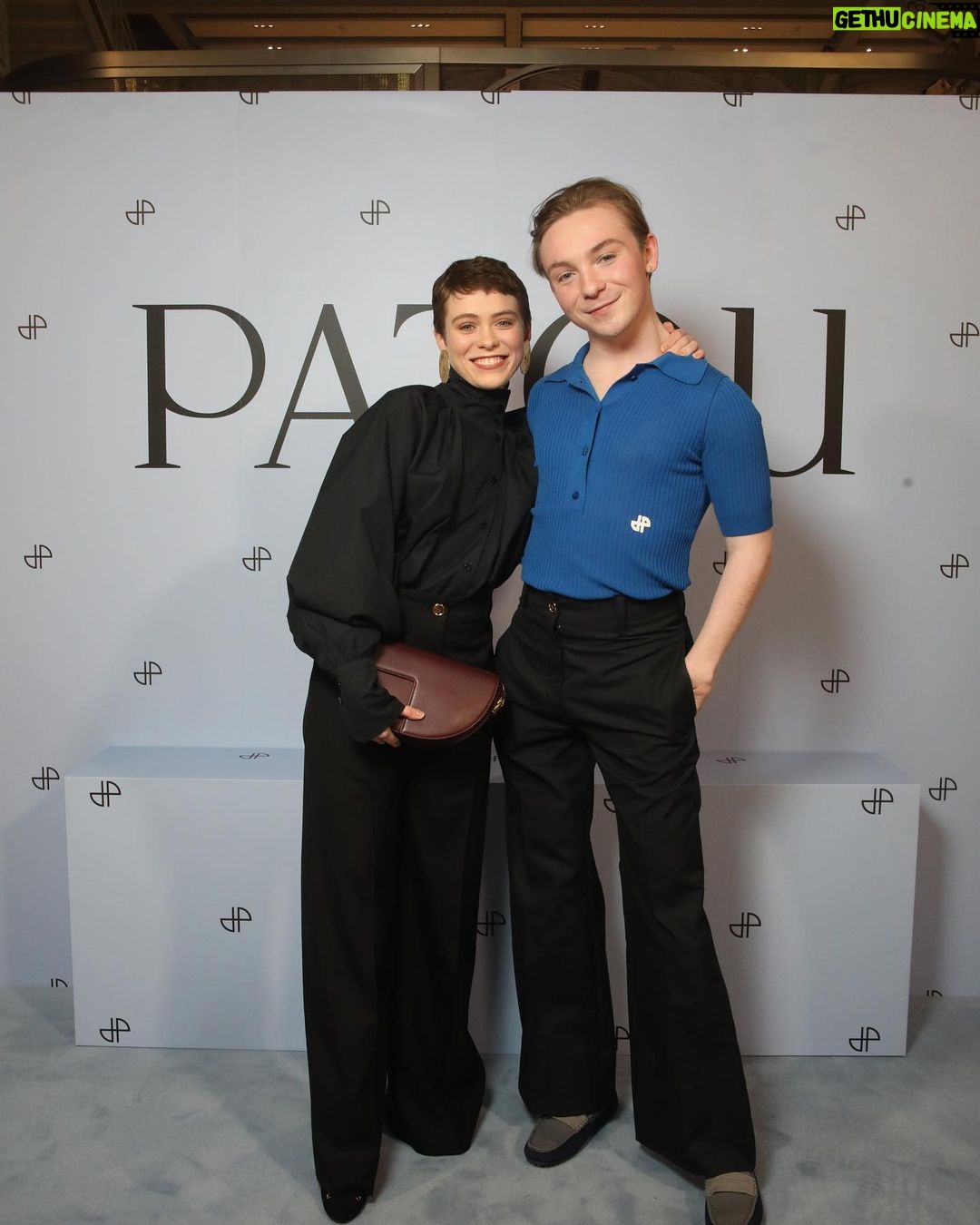 Sophia Lillis Instagram - Merci beaucoup @patou for having me and my brother for the F/W 2023 show! Such a stunning collection and amazing opportunity to attend #ParisFashionWeek