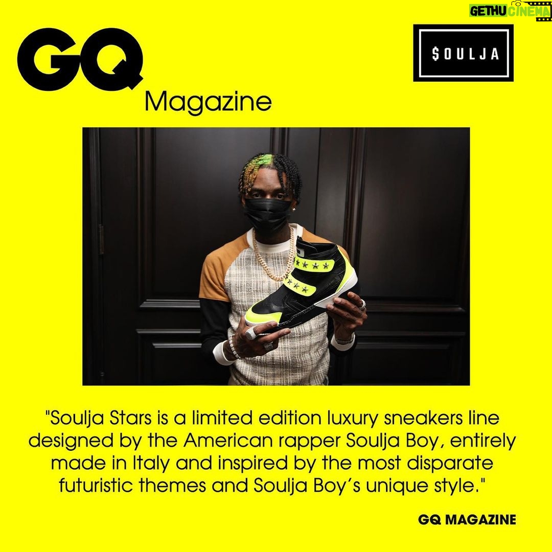 Soulja Boy Instagram - Wow! This means so much to me. This was just an idea π‘ a dream π thank you everyone for your support ππΎπππΎββοΈππΎ @souljastarsbrand @gq