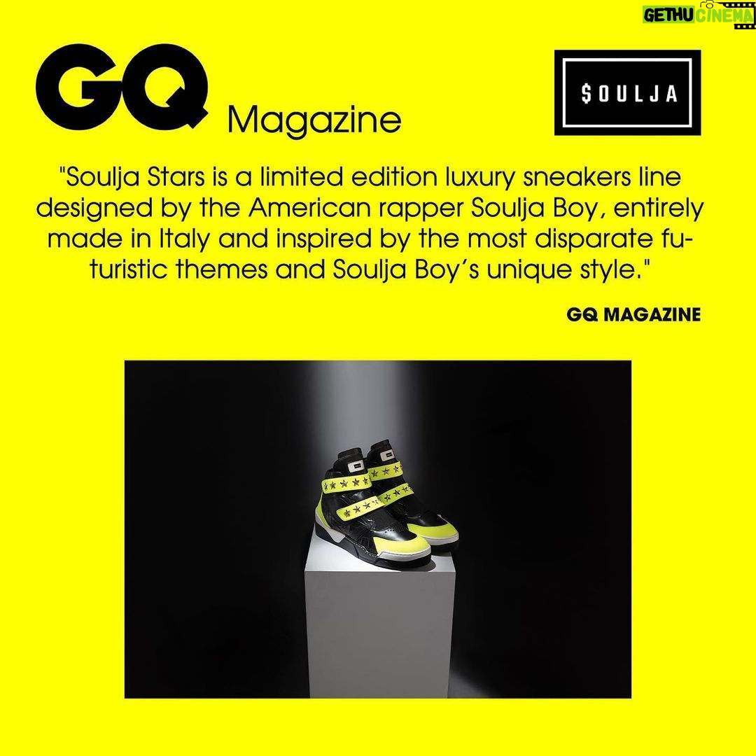 Soulja Boy Instagram - Wow! This means so much to me. This was just an idea π‘ a dream π thank you everyone for your support ππΎπππΎββοΈππΎ @souljastarsbrand @gq