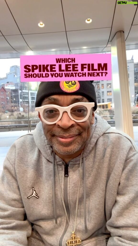 Spike Lee Instagram - Which Spike Lee film should you watch next? 🎥 Spike got his answer during a visit to the Brooklyn Museum to tour Spike Lee: Creative Sources with the NYU Grad Film Gang (@nyugradfilm) this week. Head to the Brooklyn Museum’s TikTok to try this filter for yourself and plan your visit to #SpikeLeeBkM. #SpikeLee #BrooklynMuseum