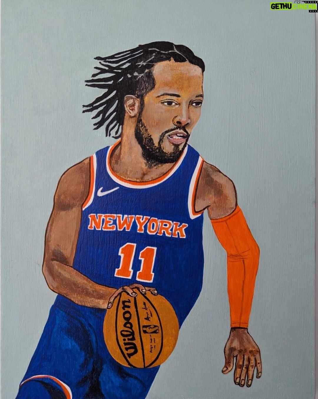Spike Lee Instagram - Good Luck Tonight To My Brother @jalenbrunson1 Versus Milwaukee Bucks In Da In Season Tournament Game. Art By @isabelladisclafani ORANGE And BLUE SKIESππ₯ππ₯ππ₯ππ₯ππ₯π€π₯