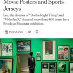 Spike Lee Instagram - New York Times: A Spike Lee Joint via Movie Posters and Sports Jerseys Click The Link On IG Story To Read The Full Article Brooklyn Museum