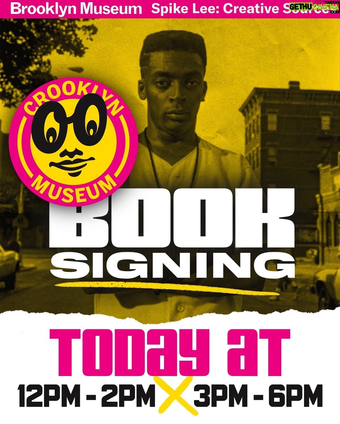 Spike Lee Instagram - TODAY join us at The Brooklyn Museum as Spike Lee will be on hand to sign copies of the SPIKE book. The signing will start at 12 noon until 2PM then resume from 3PM to 6PM. You don’t want to miss this! #SpikeLeeBkM