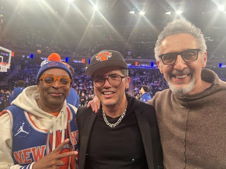 Spike Lee Instagram - Last Night Wuz A Great Reunion With My Brothers JOHN TURTURRO And JOHN LEGUIZAMO. We Watched From Courtside In Da Worlds Most Famous Arena-DA GARDEN,As Our NEW YORK KNICKS Crushed The World Champion Denver Nuggets. ORANGE AND BLUE SKIES. YA-DIG❓SHO-NUFF.HOT 🔥🏀🔥🏀🔥🏀🔥🏀🔥🏀🔥🏀🔥🏀🔥🏀